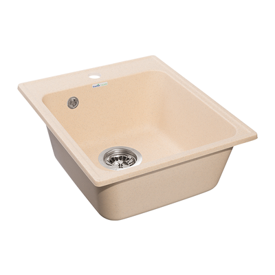 Мойка GRANFEST-QUARZ (ECO) - 17 СТАНДАРТ 1 чаша 420*480 мм (БЕЖЕВЫЙ) (без сифона)