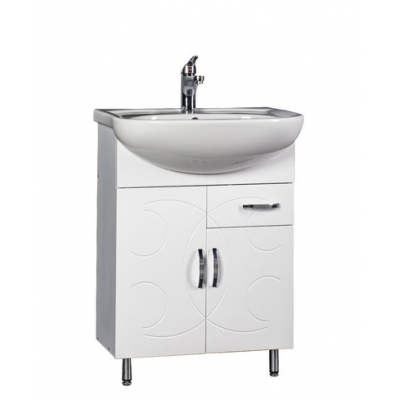 Подстолье "Турин 60" (белый) 1 ящик 2 двери под умыв. "Эрика-61" 577х800х283 Подстолье "Турин 60" (белый) 1 ящик 2 двери под умыв. "Эрика-61" 577х800х283