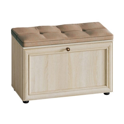 Прихожая Оскар 7А Тумба для обуви Дуб Сонома светлый Кожзам Бежевый OSTIN latte (3 места) ОД570 Прихожая Оскар 7А Тумба для обуви Дуб Сонома светлый Кожзам Бежевый OSTIN latte (3 места) ОД570