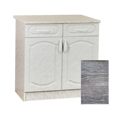 Рабочий стол 80 Турин (2дв.+2ящ.) фасад МДФ ,столешница цвет (САХАРА)