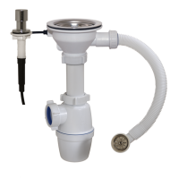 АА-5007 Сифон бутылочный с выпуском полуавтомат 3 1/2 и круглым переливом