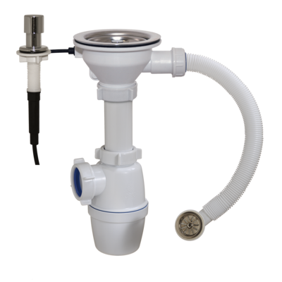 АА-5007 Сифон бутылочный с выпуском полуавтомат 3 1/2 и круглым переливом