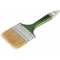 Кисть плоская ТУНДРА, натуральная щетина, пластиковая рукоятка, 3", 75 мм 881519