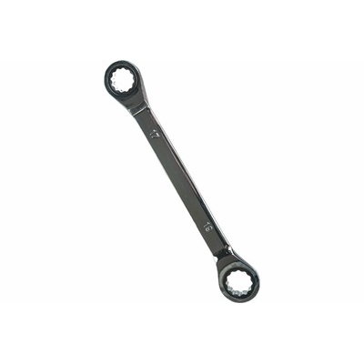 Ключ накидной трещоточный ТУНДРА, CrV, полированный, 72 зуба, 17 х 19 мм 2354093