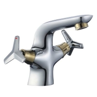 Смеситель Тюльпан 1/2 м/к, хром/золото ROSSINKA RS41-61