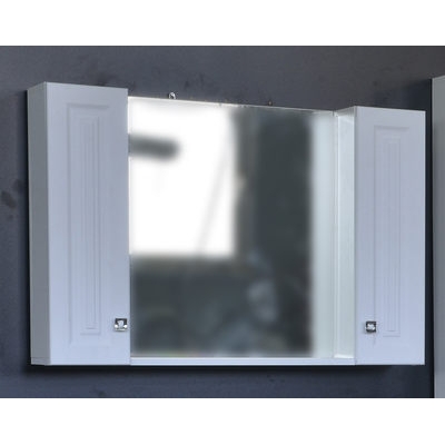 Зеркало-шкаф "Клео-90" Белый софт 900*670*170мм