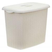 Контейнер для стирального порошка "ВЯЗАНИЕ" 6л Белый Ротанг ("М-пластика") (М 1244) Контейнер для стирального порошка "ВЯЗАНИЕ" 6л Белый Ротанг ("М-пластика") (М 1244)