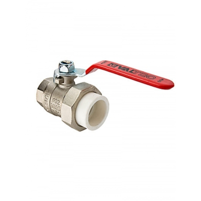 Кран шаровый латунный 25х3/4" ручка (с полусгоном) PP-R VALTEC (VTр.742.0.02505)