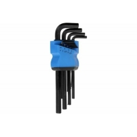 Набор ключей шестигранных ТУНДРА black, удлиненных, CrV, 1.5 - 10 мм, 9 шт. 2354399