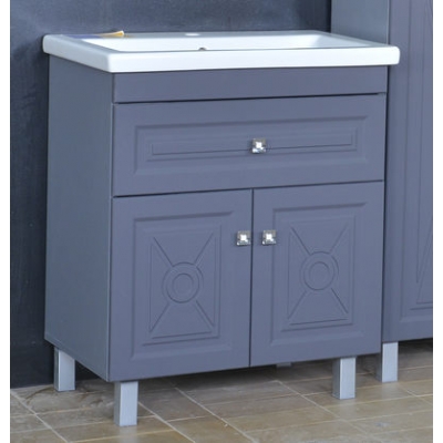 Подстолье "Клео-70" Грей софт (серый) 2 двери 1 верх. ящик под умыв "Como-70" 700*780*430мм