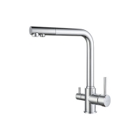 Смеситель Кухня GRANFEST d=35 Г - образный с краном питьевой воды (3611) (хром)