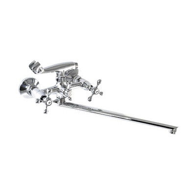 Смеситель Ванна SANTREK AQUA-325 "CLASSIC" 1/2 м/к шар. перекл. Крест SL601 длинный плоск нос