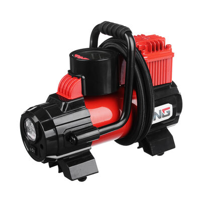 Компрессор автом, манометр, штекер прикур, LED фонарь, 12V, 120W, 35 л/мин, металл NEW GALAXY 713-108