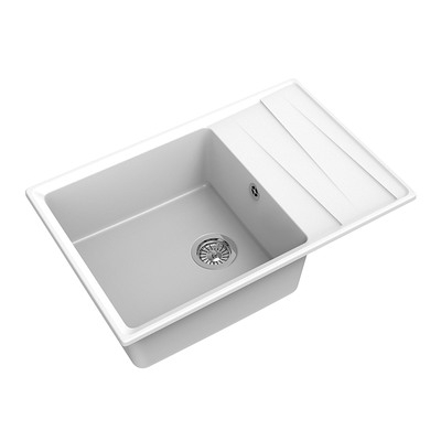 Мойка GRANFEST GF-LV-760L чаша+крыло 760*500 (белый - 331)