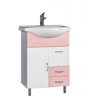 Подстолье "Стиль-55" (розовый) 2 ящика 2 двери под умыв. "Элегия" 550х800х346