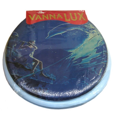 Сиденье д/унитаза мягкое с РИСУНКОМ (голубое)