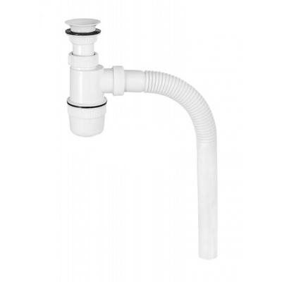 ВП 0112 Сифон бутылочный белый ВП 0112 Сифон бутылочный белый