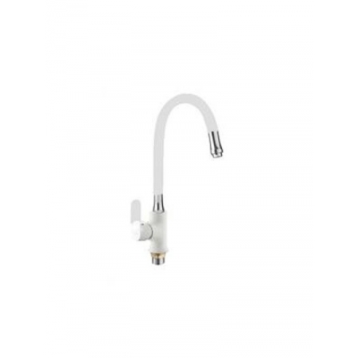 4034 КОРПУС смесителя Frap шар (белый/хром) БЕЗ ГУСАКА