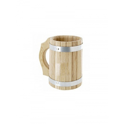 Кружка бондарная 1л "Банные штучки" (03719)