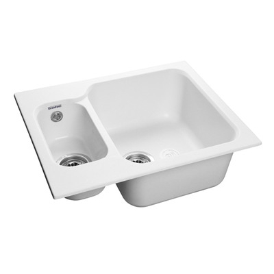 Мойка GRANFEST GF-S615К 2 чаши 615х500 мм (иней)