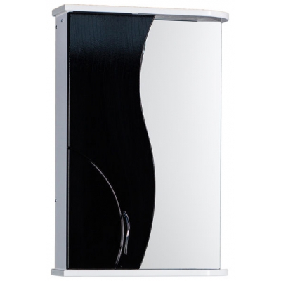 Зеркало-шкаф "ALLESSANDRO-50" Левый 500х732х150 (белый/черный) Зеркало-шкаф "ALLESSANDRO-50" Левый 500х732х150 (белый/черный)