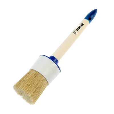 Кисть круглая ТУНДРА, натуральная щетина, деревянная рукоятка, № 16, 55 мм 881557 Кисть круглая ТУНДРА, натуральная щетина, деревянная рукоятка, № 16, 55 мм 881557