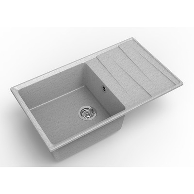 Мойка GRANFEST GF-LV-860L чаша+крыло 860*500 (серый - 310)