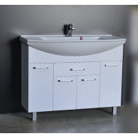 Подстолье "Джульетта-105" 3D Плетение 1 ящик, 4двери (белый) под ум.Стиль105 1024х800х345