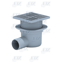 TQ5614М Трап 50 горизонт с решеткой нерж сталь сухой, рег TQ5614М Трап 50 горизонт с решеткой нерж сталь сухой, рег