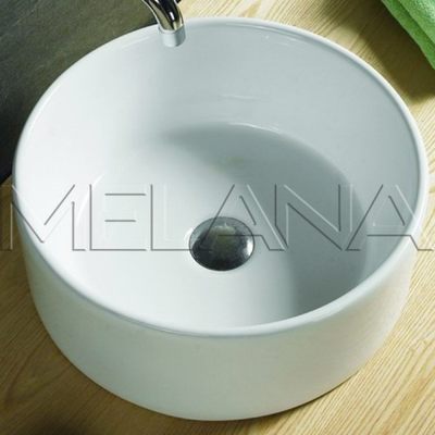 800-7078 А (3015) Фигурный умывальник накладной круглый 405х405х150 MELANA