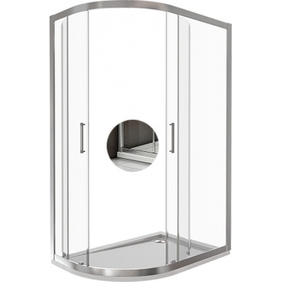 Душ.ограждение LATTE R-120-С-WE 1200х800 стекло Прозрачное 5мм (без поддона и автослива)