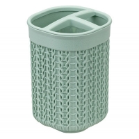 Подставка для Зубных Щеток "Вязание" Фисташковый 8,5х8,5х12,5см ("М-пластика") (М 2240) Подставка для Зубных Щеток "Вязание" Фисташковый 8,5х8,5х12,5см ("М-пластика") (М 2240)