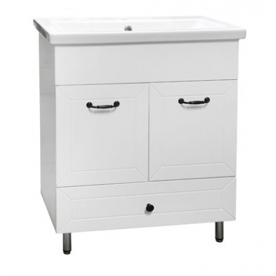 Подстолье "Вегас 60" 2 дв 1 ящ. ниж. (Белый софт) под умыв."Como-60" 565*800*430