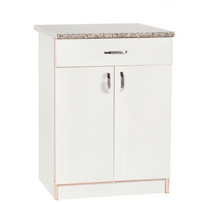 Рабочий стол 60 цвет белый (1ящик) ,стол. ГРАНИТ (ЛДСП)