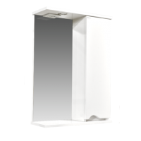 Зеркало-шкаф "Bello-C 50" с подсветкой правый (белый) 500х728х190