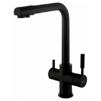 4352-6 Смеситель Кухня Frap d-35 на гайке МАКСИ (черный) под фильтр для питьевой воды