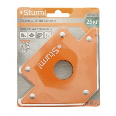 6002-4-25 Угольник магнитный для сварки вес до 25 кг Sturm!