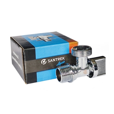 Кран угловой 1/2х3/4 ш/ш с отражателем SANTREK Aqua BASE (666)