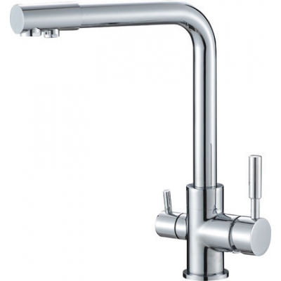 S-L1801 Смеситель Кухня SAVOL под фильтр питьевой воды шар. d=35, на гайке, Хром