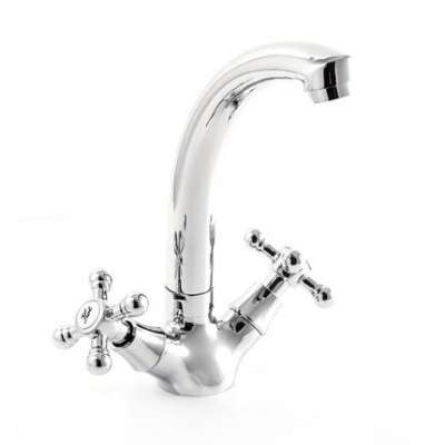 Смеситель Кухня SANTREK AQUA-410 "CLASSIC" LUX 1/2 м/к Крест SL592