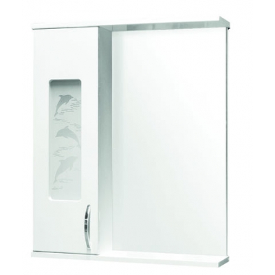 Зеркало-шкаф "Дельфин-50" левый (белый) БЕЗ ПОДСВЕТКИ 500*687*160 Зеркало-шкаф "Дельфин-50" левый (белый) БЕЗ ПОДСВЕТКИ 500*687*160