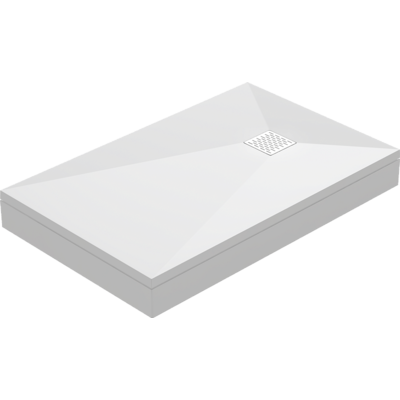 Поддон ESSENTIA мрамор 100х70 БЕЛЫЙ (без автослива) ЛП00079
