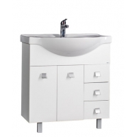 Подстолье "РИО 80" (белый) 2 двери, 3 ящика под умыв. "Эрика 80"765х800х340 Подстолье "РИО 80" (белый) 2 двери, 3 ящика под умыв. "Эрика 80"765х800х340