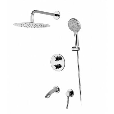 7822C Йети Смеситель термостатический для ванны и душа, встраиваемый, с доп. 3-ф. лейкой, хром LEMARK 7822C Йети Смеситель термостатический для ванны и душа, встраиваемый, с доп. 3-ф. лейкой, хром LEMARK