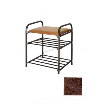 Банкетка 1 (450*330*500) сиденье винилискожа КОРИЧНЕВЫЙ каркас МЕДЬ г. Ижевск Арт. Б1/А