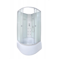 Душ. кабина СТК AQUA-02 90*90*205 выс.под.,зад.ст. бел. без г/м, без крыши стек. мат.пр,хр. 4 к.