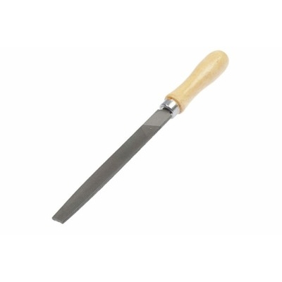 Напильник ТУНДРА, плоский, сталь У10, деревянная рукоятка, №2, 200 мм 1002720