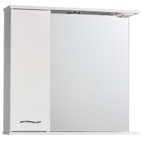 Зеркало-шкаф "ДИАНА 75" (белый), левый, с подсветкой 750х720х200