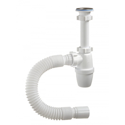 А-32058 Сифон бутылочный ОРИО 1 1/4" 40 с удлин.патрубком, гибкой трубой 40-40