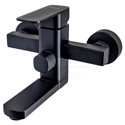 3233B Смеситель Ванна LEDEME шар d35 корот излив (черный)